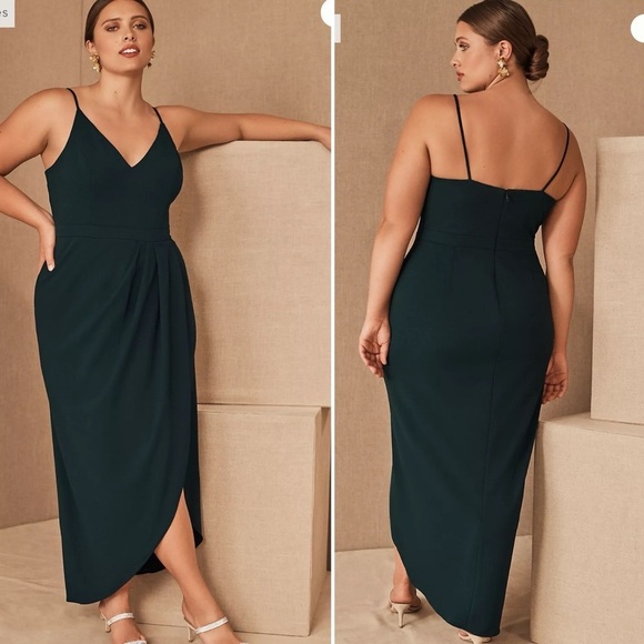 BHLDN Dresses & Skirts - NWT BHLDN CARON EMERALD GREEN DRESS SIZE 24